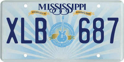 MS license plate XLB687