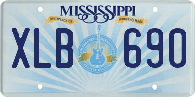MS license plate XLB690