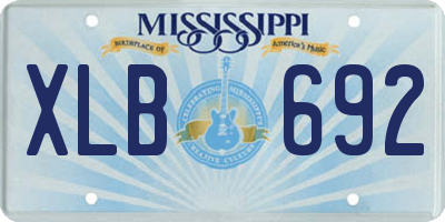 MS license plate XLB692