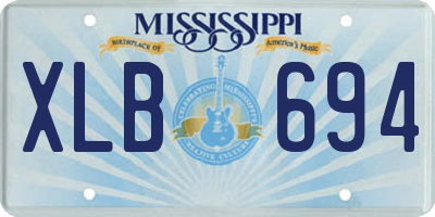 MS license plate XLB694