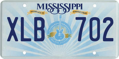 MS license plate XLB702