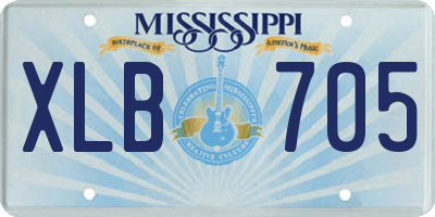 MS license plate XLB705
