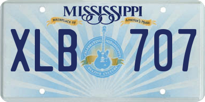 MS license plate XLB707