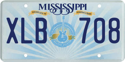 MS license plate XLB708