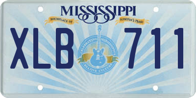 MS license plate XLB711