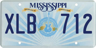 MS license plate XLB712