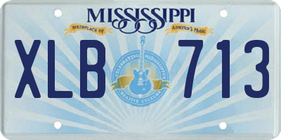 MS license plate XLB713