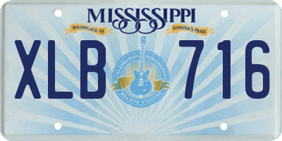 MS license plate XLB716