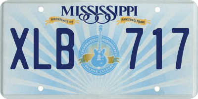 MS license plate XLB717