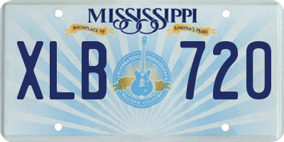 MS license plate XLB720