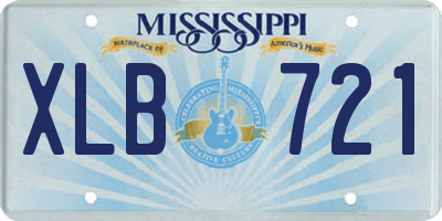 MS license plate XLB721