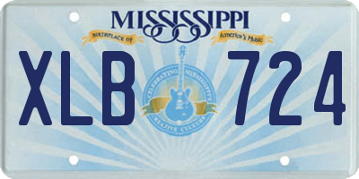MS license plate XLB724