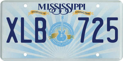 MS license plate XLB725