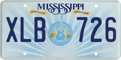 MS license plate XLB726