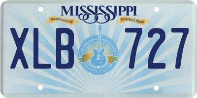 MS license plate XLB727