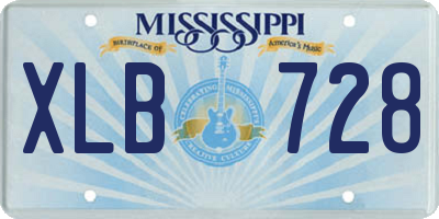 MS license plate XLB728