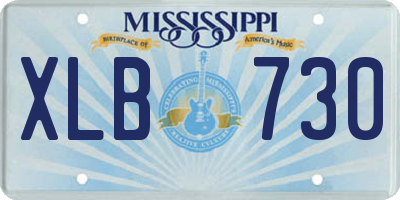 MS license plate XLB730