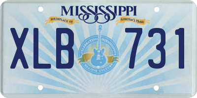MS license plate XLB731