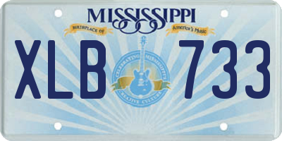 MS license plate XLB733