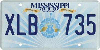 MS license plate XLB735