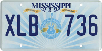 MS license plate XLB736