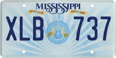 MS license plate XLB737
