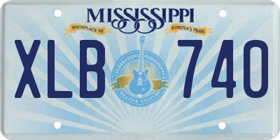 MS license plate XLB740