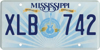 MS license plate XLB742