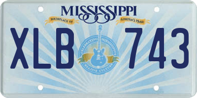 MS license plate XLB743