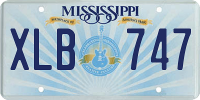 MS license plate XLB747