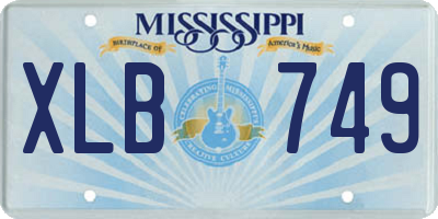 MS license plate XLB749