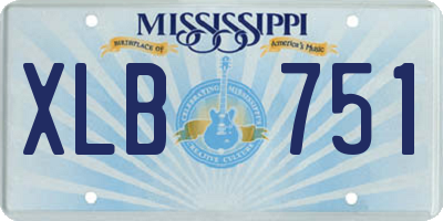 MS license plate XLB751