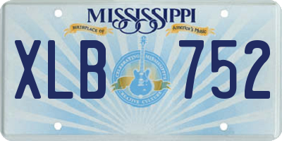 MS license plate XLB752