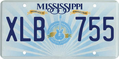 MS license plate XLB755