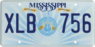 MS license plate XLB756