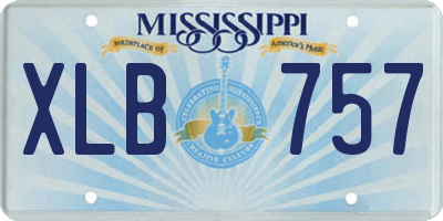 MS license plate XLB757