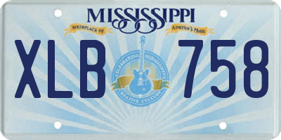 MS license plate XLB758