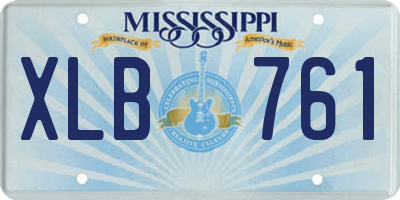 MS license plate XLB761