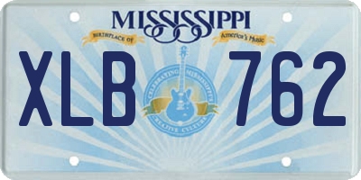 MS license plate XLB762