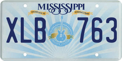 MS license plate XLB763
