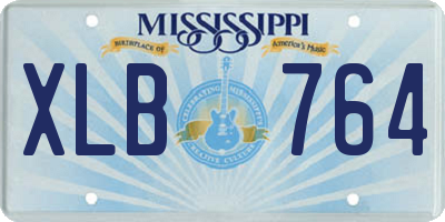 MS license plate XLB764
