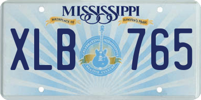 MS license plate XLB765
