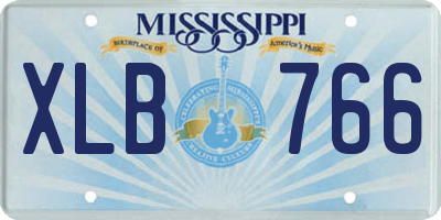 MS license plate XLB766