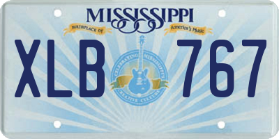MS license plate XLB767