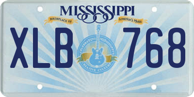 MS license plate XLB768
