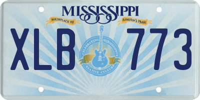 MS license plate XLB773