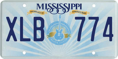 MS license plate XLB774