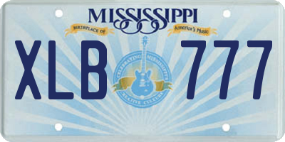 MS license plate XLB777