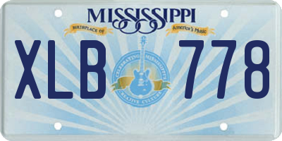 MS license plate XLB778