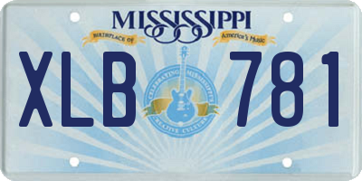 MS license plate XLB781